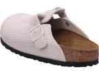 Birkenstock Damen Pantolette Boston Leve Corduroy in weiß