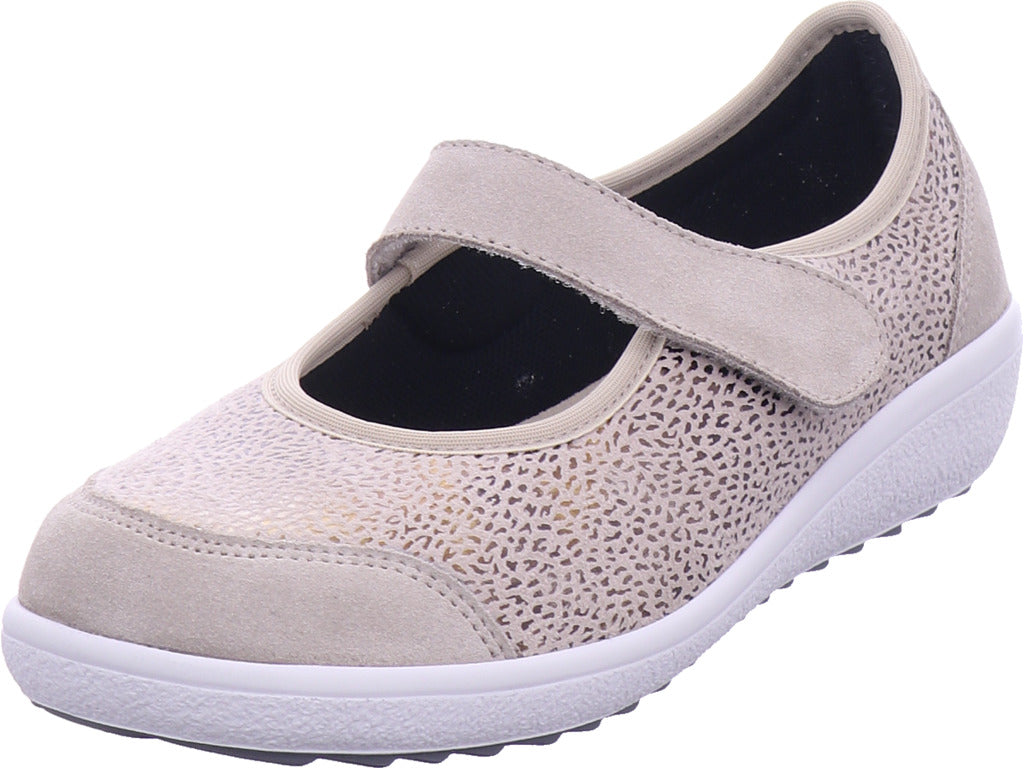 Varomed Damen Pump Sevilla Ballerina Kiesel in beige