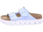 Papillio Damen Pantolette Arizona Pap Chunky Birko-Flor in hell-blau