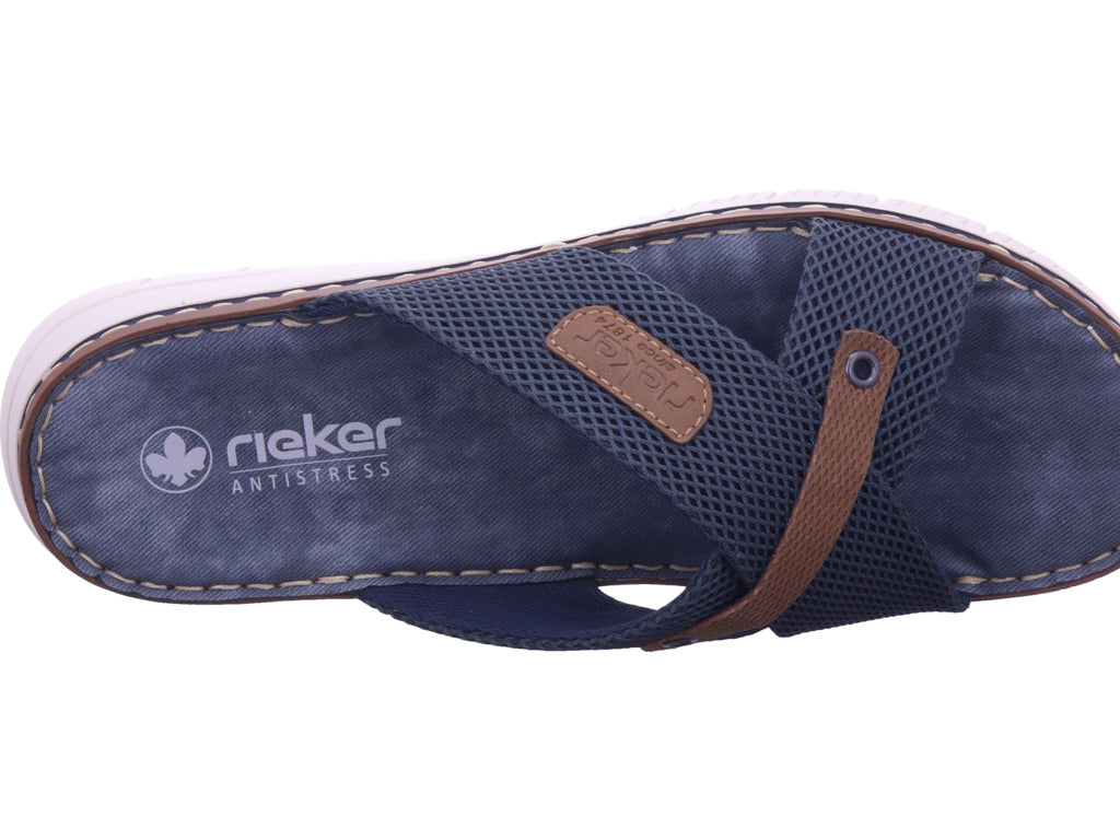 Rieker Herren Pantoffel Fsk Herren Sandalen in blau