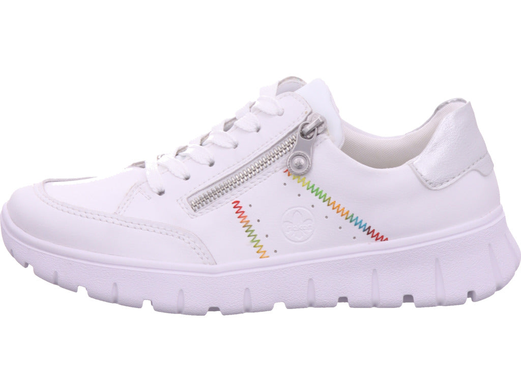 Rieker Damen Sneaker Fsk Damen Halbschuhe in weiß