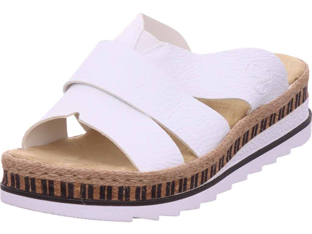 Rieker Damen Pantolette Fsk Damen Sandalen in weiß
