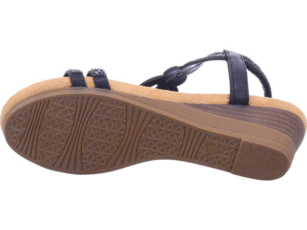 2 GO FASHION Damen Sandalette  in schwarz