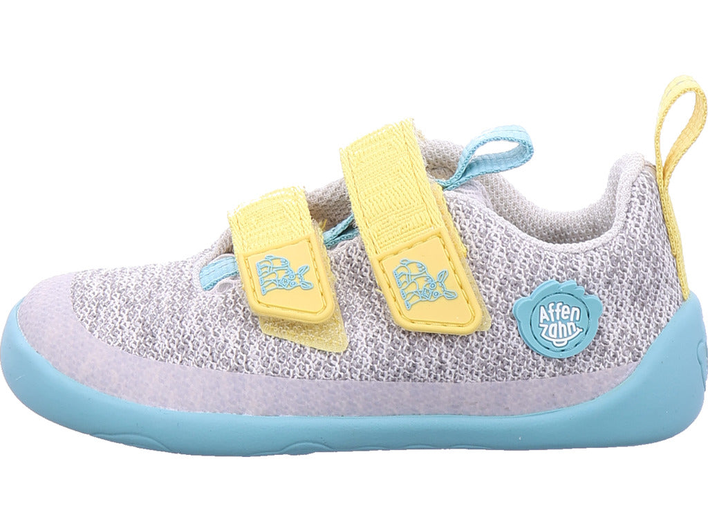Affenzahn Mädchen Halbschuh Barfußschuh Knit Happy Rhino in grau