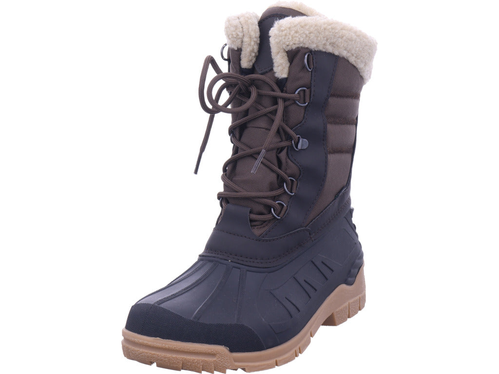 Zoth Spiral Women's Moonboot Spiral Brown/Black in black