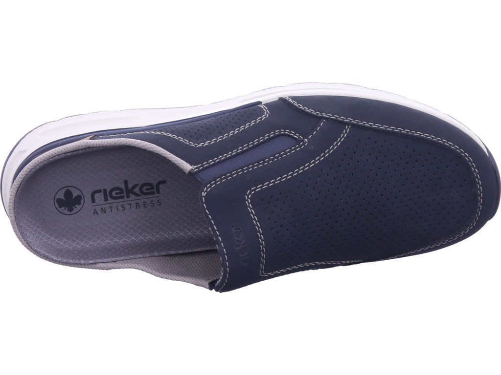 Rieker Herren Pantolette Fsk Herren Halbschuhe in blau