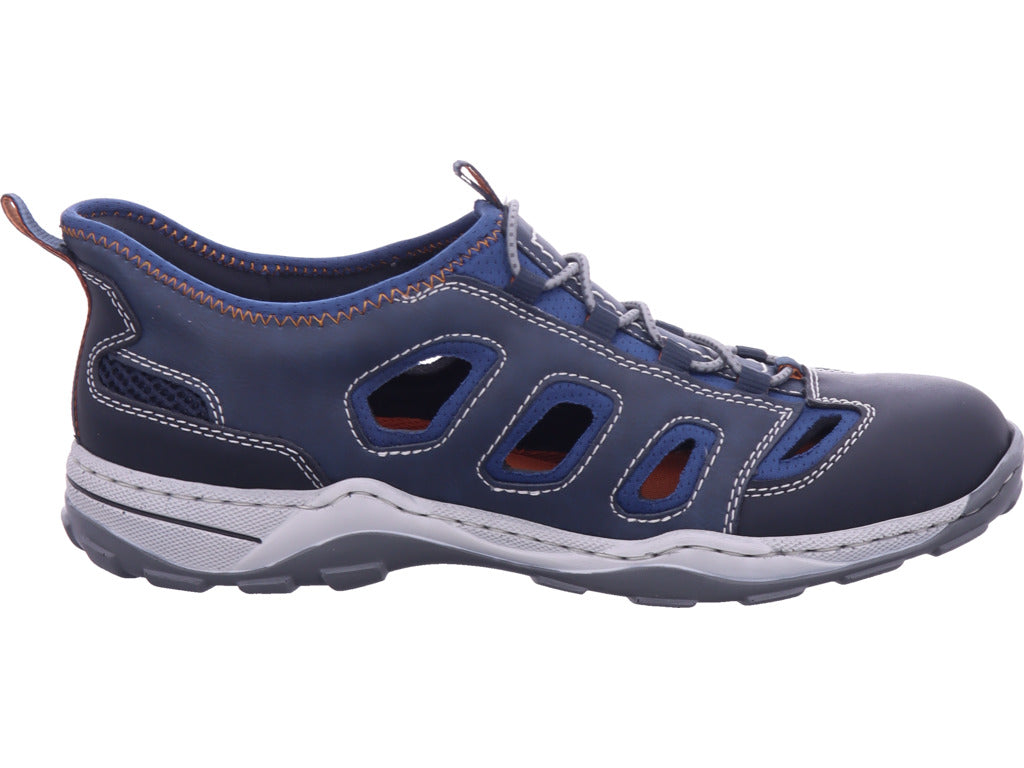 Rieker Herren Slipper Fsk Herren Halbschuhe in blau