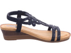 2 GO FASHION Damen Sandalette  in schwarz