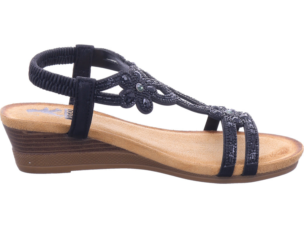 2 GO FASHION Damen Sandalette  in schwarz