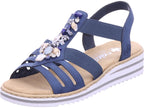 Rieker Damen Sandalette Fsk Damen Sandalen in blau