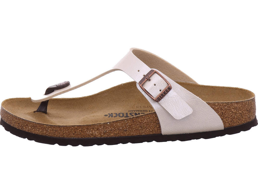 Birkenstock Damen Pantolette Gizeh Birko-Flor in weiß