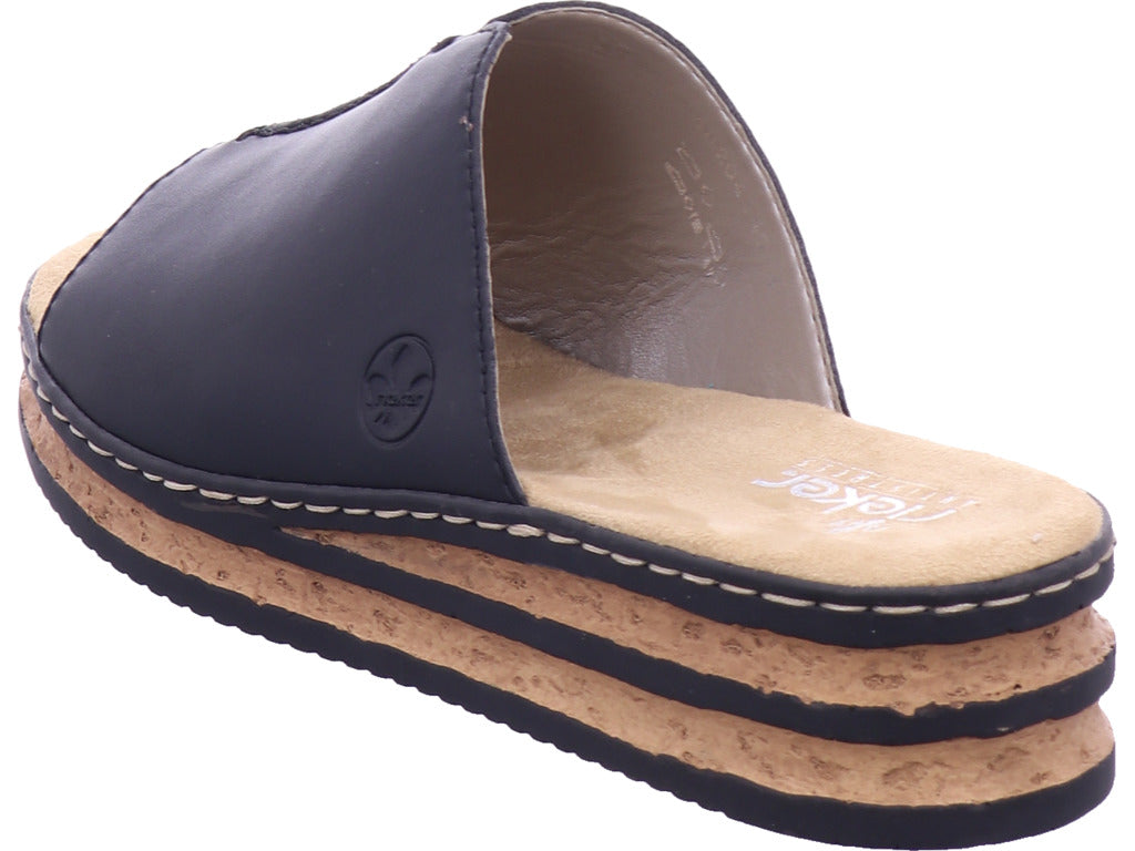 Rieker Damen Pantolette Fsk Damen Sandalen in schwarz