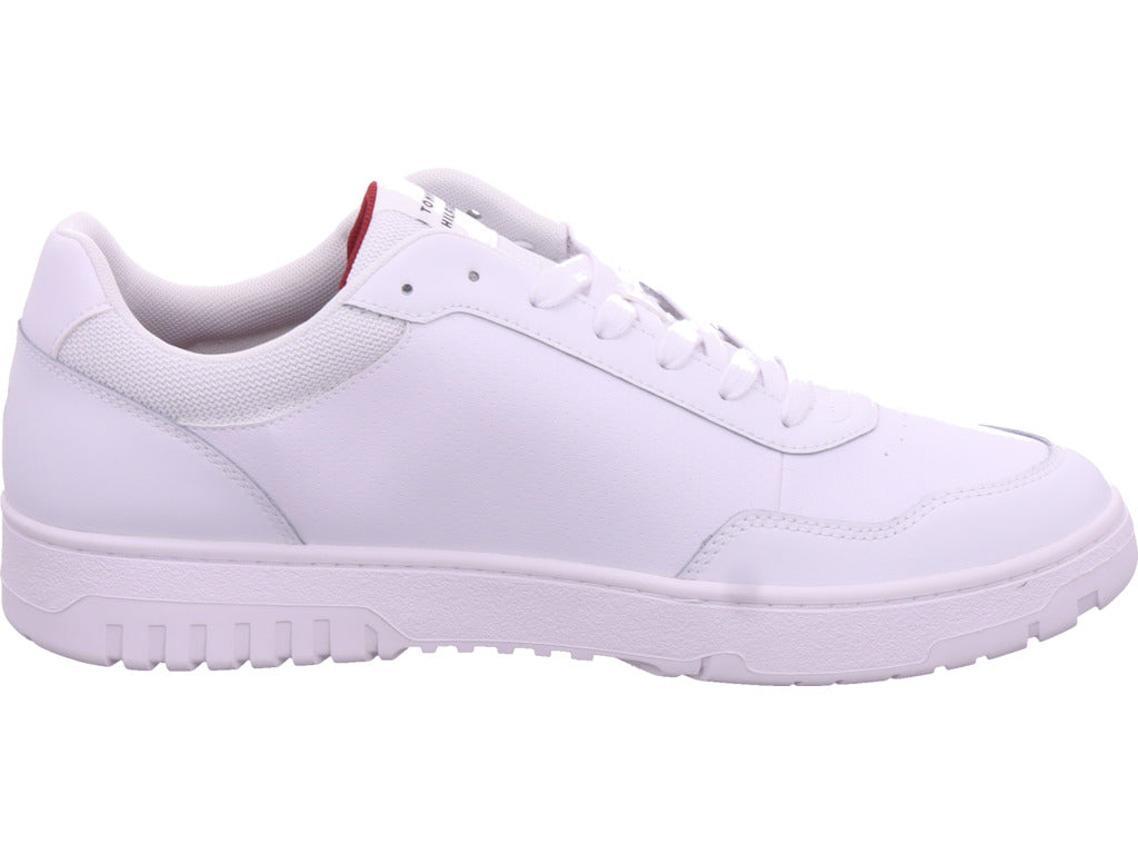 Tommy Hilfiger Herren Sneaker Th Basket Core Lth Pinperf in weiß