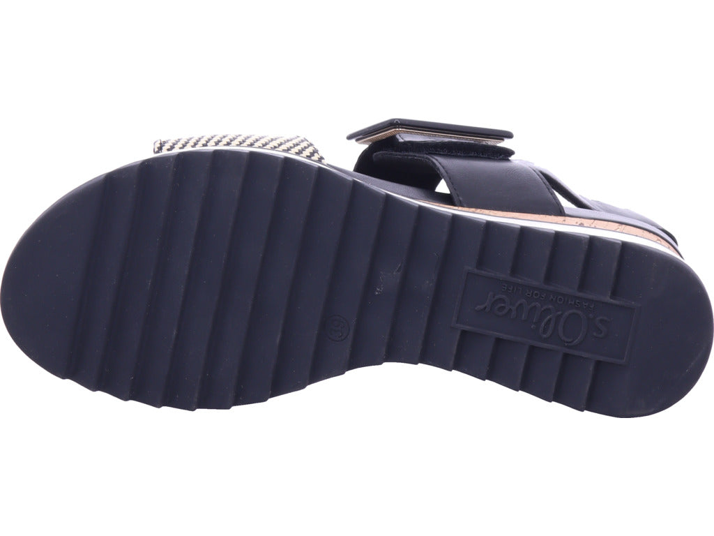 s.Oliver Damen Sandalette  in schwarz