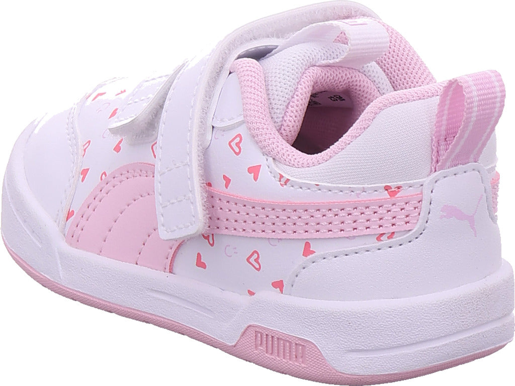 Puma girls' Multiflex 2 Hearty V low shoe in white