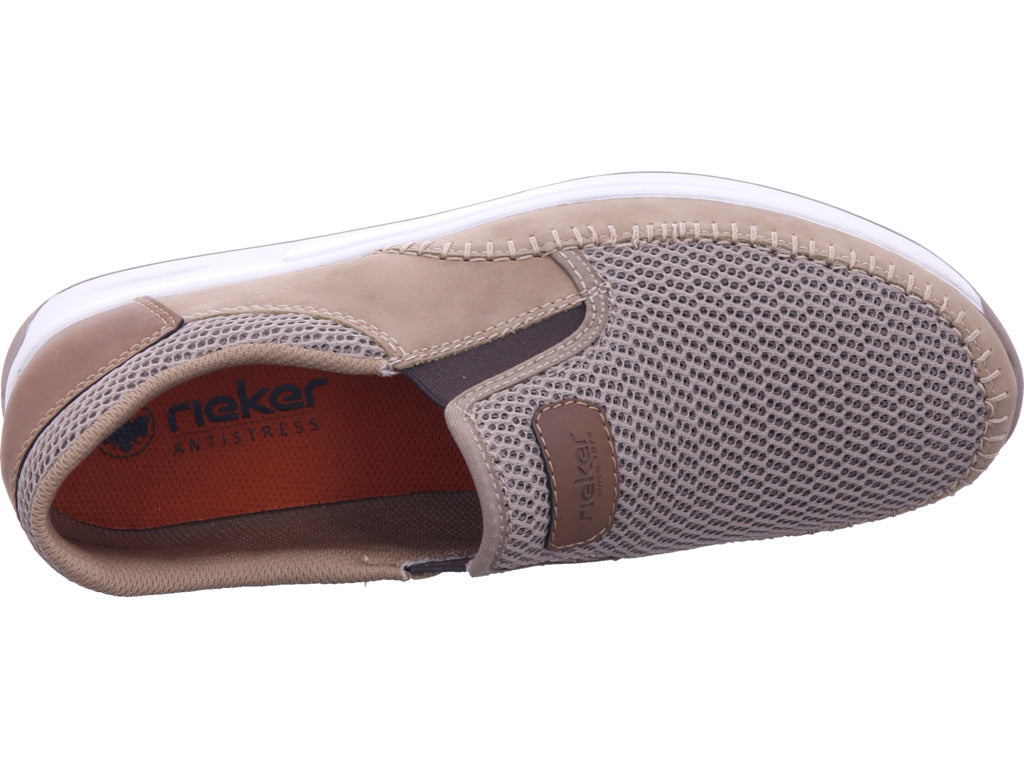 Rieker Herren Slipper Fsk Herren Halbschuhe in beige