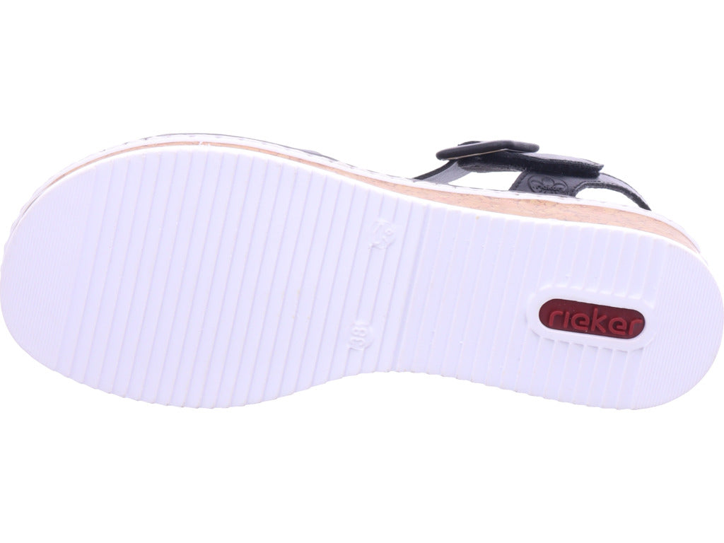 Rieker Damen Sandalette Fsk Damen Sandalen in schwarz