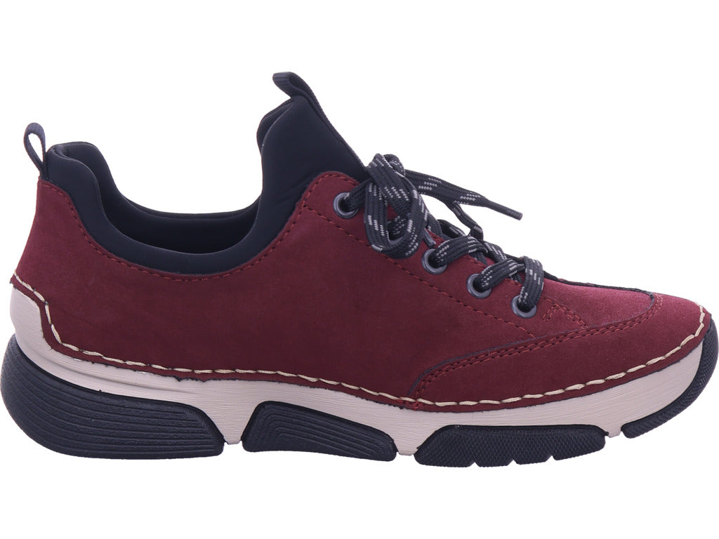 Rieker women's sneakers Hwk women's low shoes in red