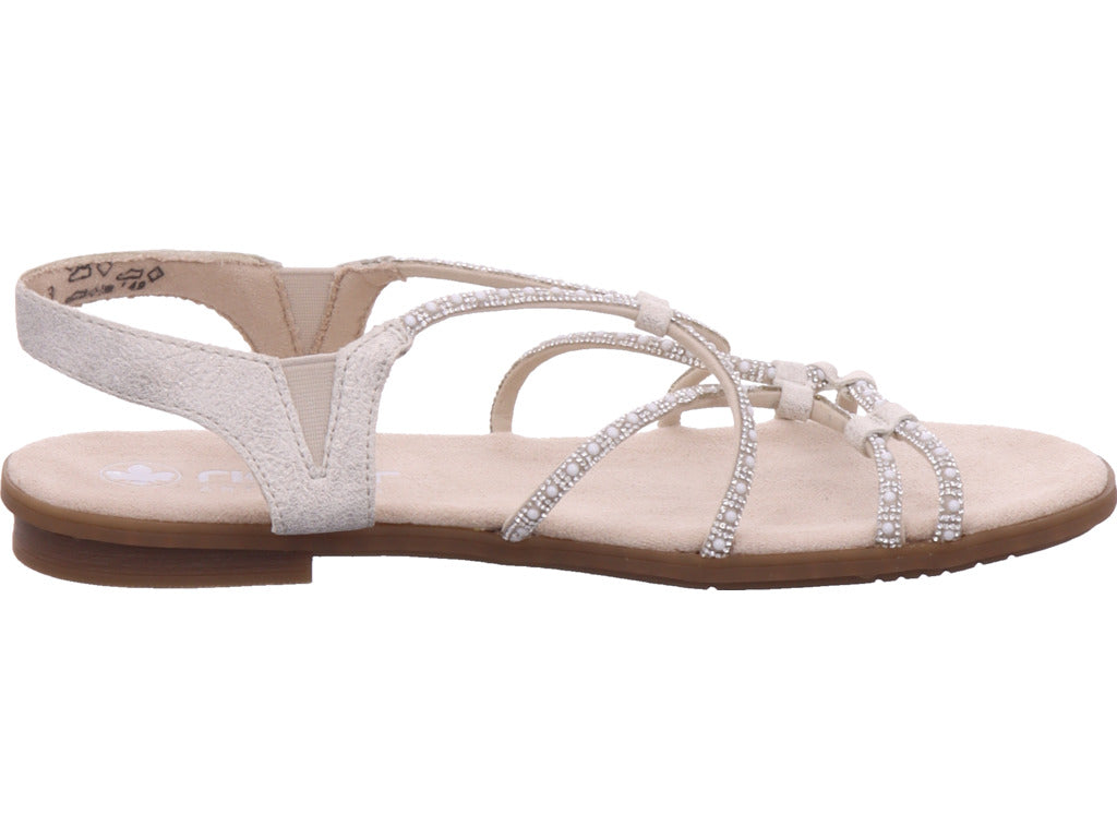 Rieker Damen Sandalette Fsk Damen Sandalen in beige