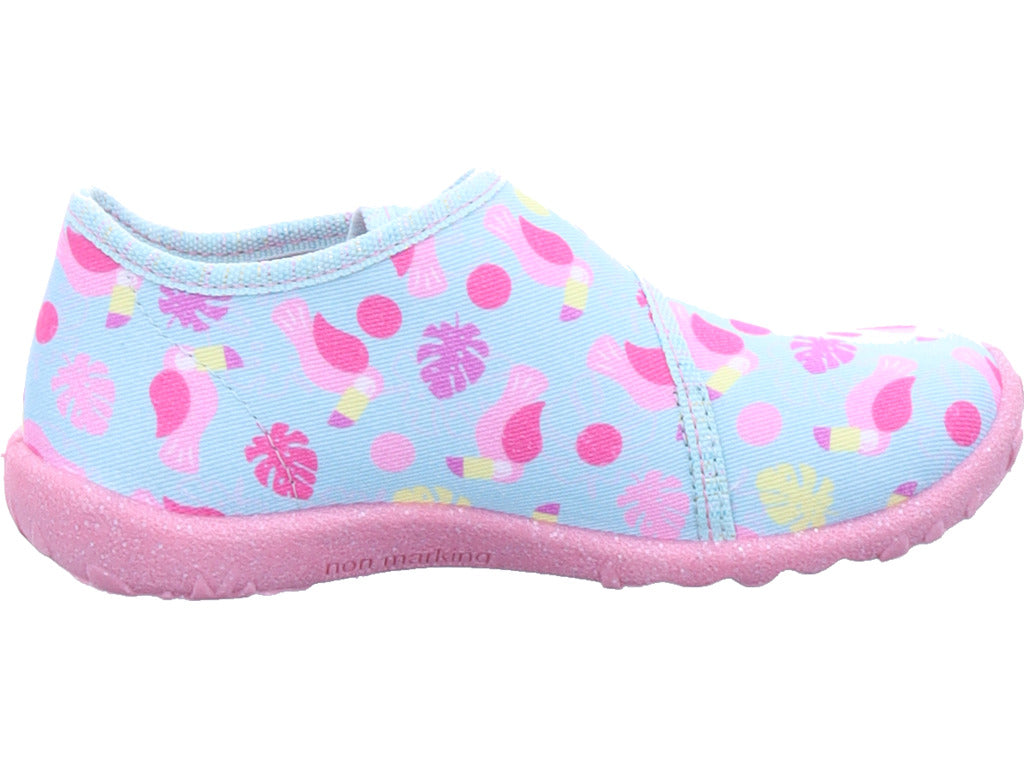 Dívčí textilní pantofle Legero \ Spotty v zelené barvě