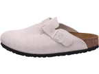Birkenstock Damen Pantolette Boston Leve Corduroy in weiß