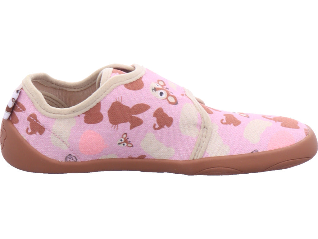 Affenzahn Mädchen  Hausschuh Baumwolle Movy Reh in frei