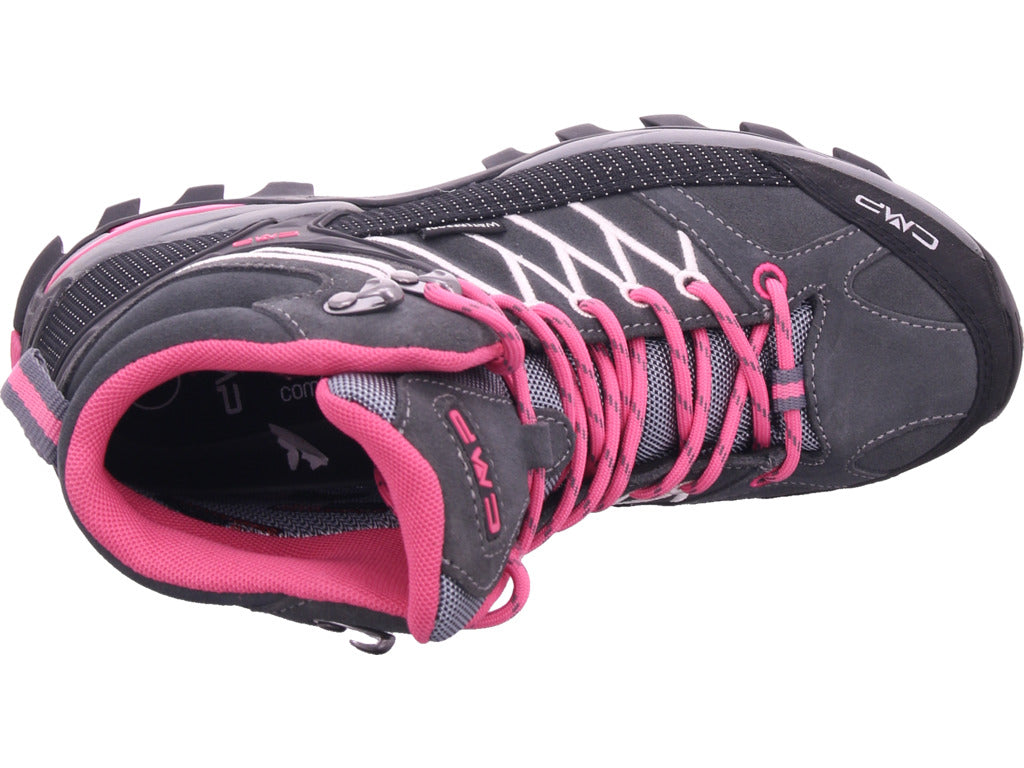 CMP Damen Wanderschuh Rigel Mid Grey-Fuxia in grau