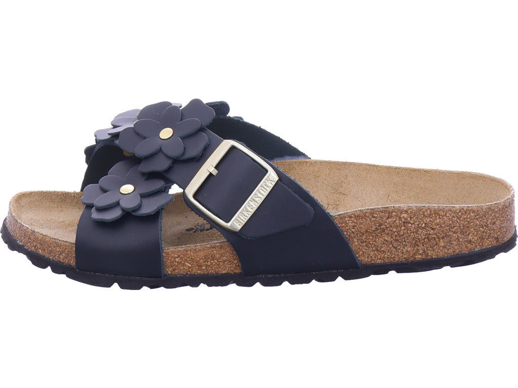 Birkenstock Damen Pantolette Siena Flower Embellishment in schwarz