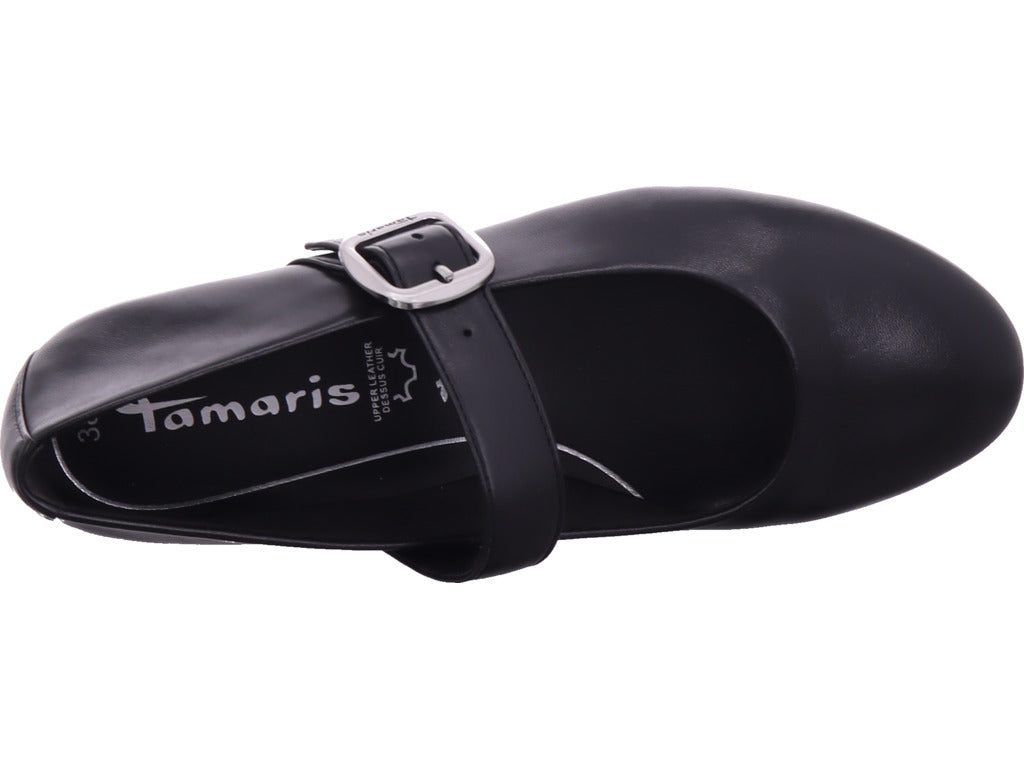 Tamaris Damen Ballerina  in schwarz