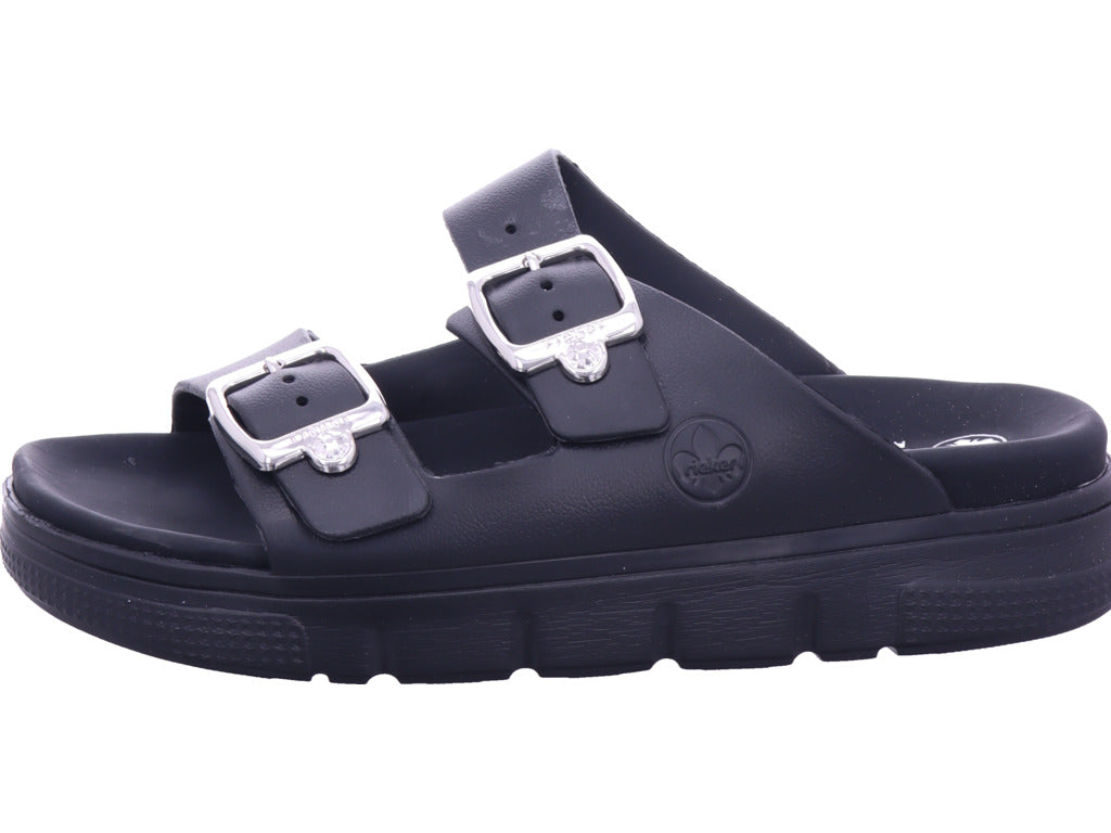 Rieker Damen Pantolette Fsk Damen Sandalen in schwarz