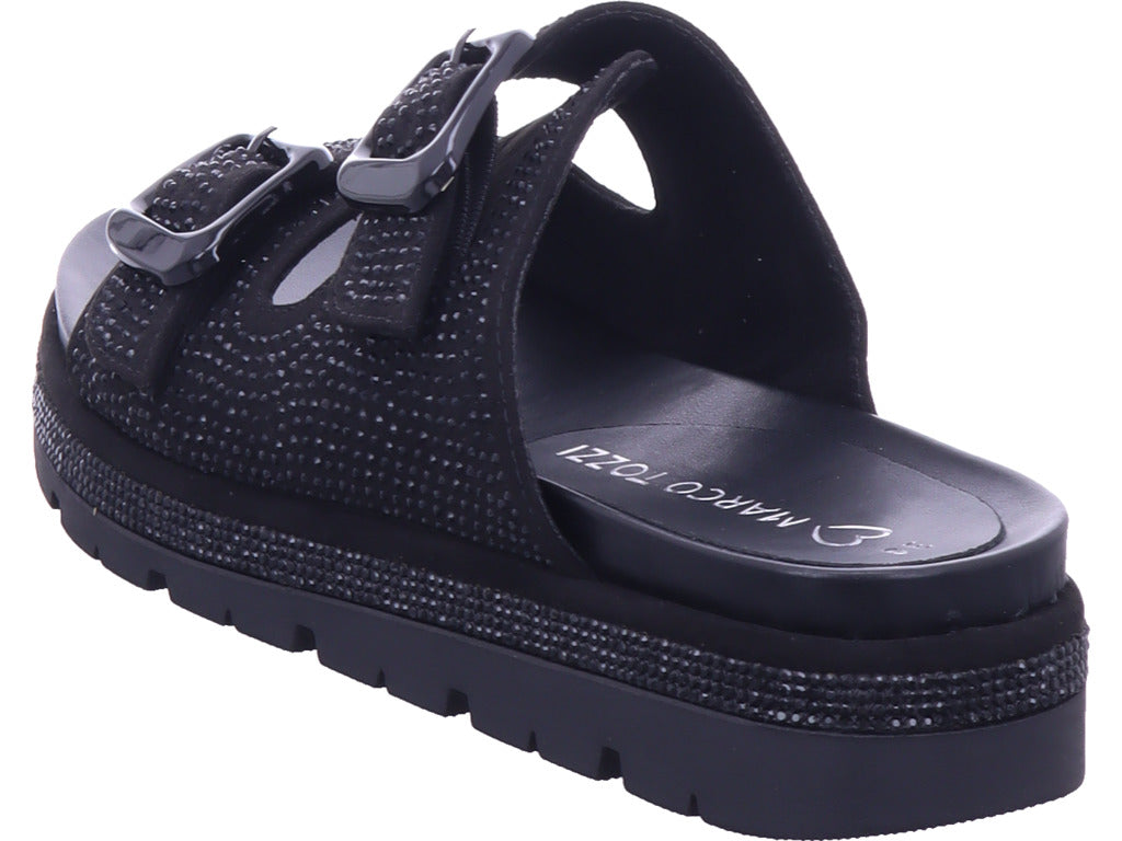 Marco Tozzi Damen Pantolette  in schwarz