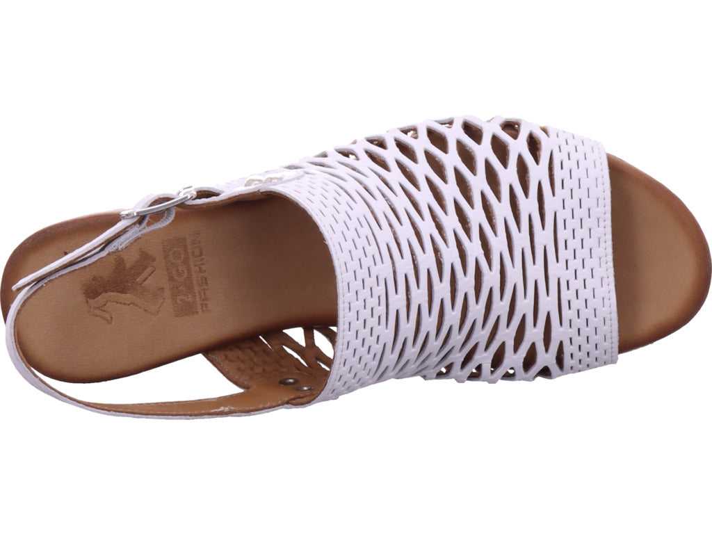 2 GO FASHION Damen Sandalette  in weiß
