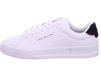 Tommy Hilfiger Herren Sneaker Th Court Lth Detail in weiß