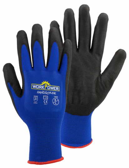 Pánské rukavice WorkPower Argos 6 kusů v modré barvě