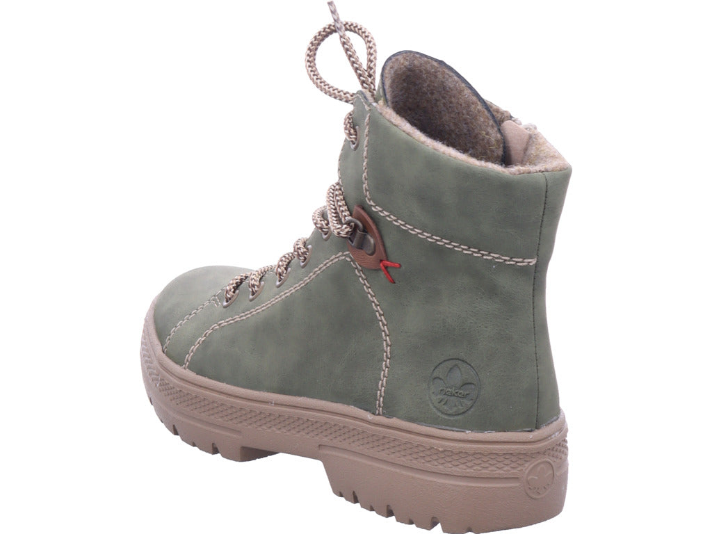 Rieker Damen Stiefelette Hwk Damen Stiefel in grün