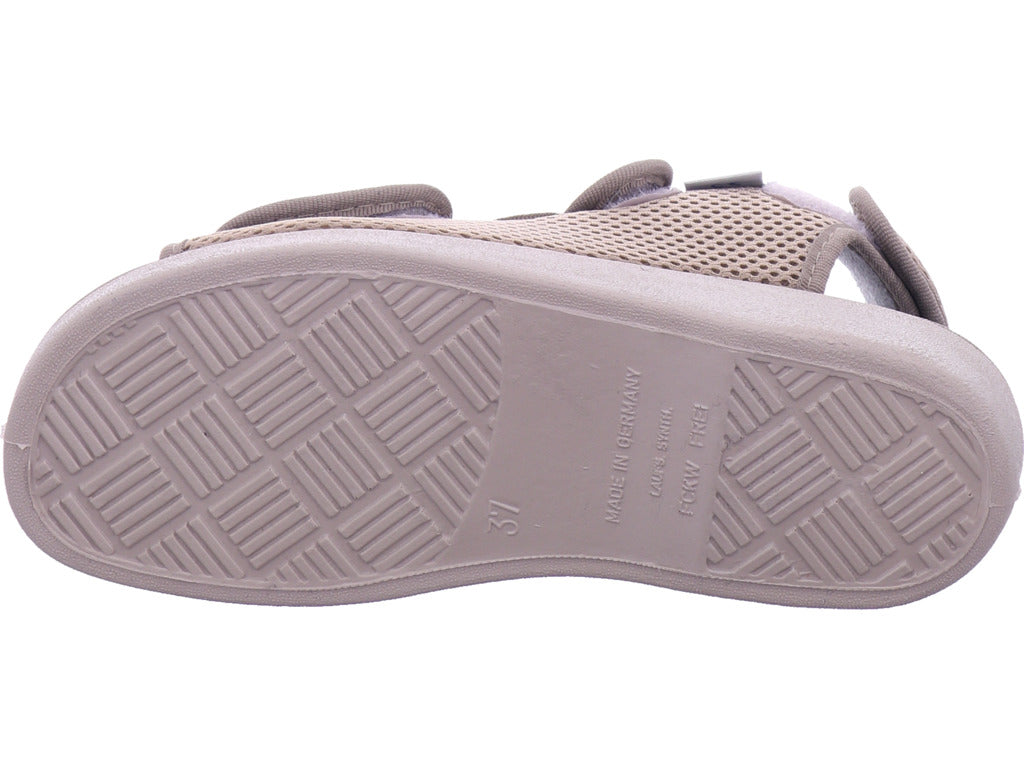 Varomed Unisex - Erwachsene Hausschuh Genua Klettschuh in beige