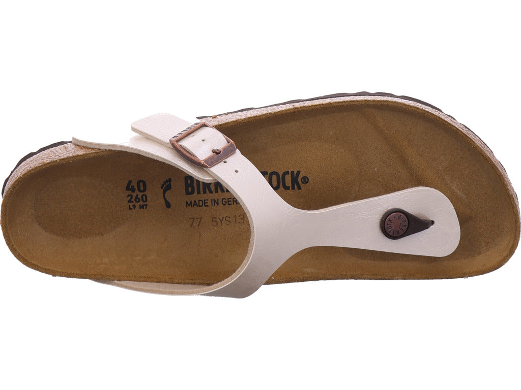 Birkenstock Damen Pantolette Gizeh Birko-Flor in weiß