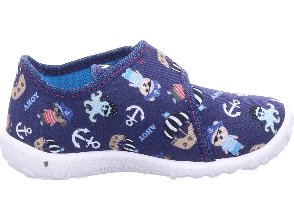 Superfit Jungen Hausschuh Spotty in blau