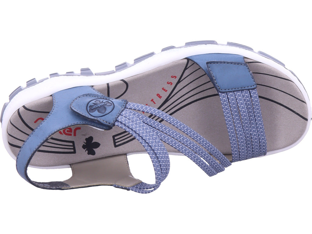 Dámské sandály Rieker FSK v modré barvě