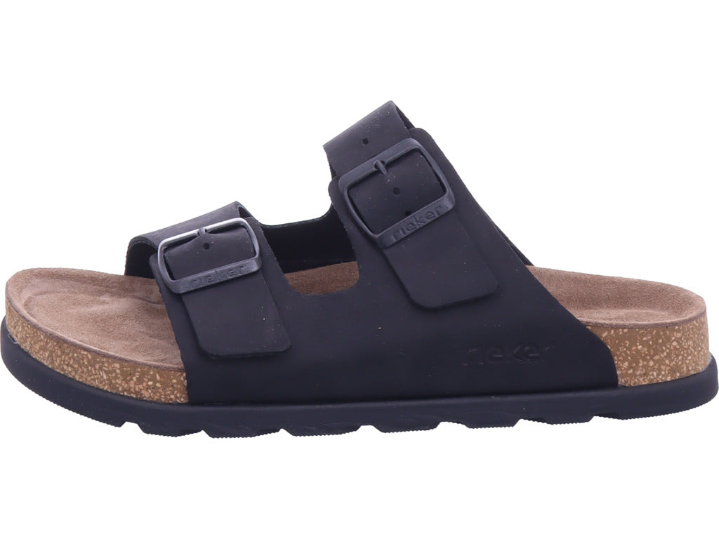 Rieker men's slippers, FSK men's sandals in black