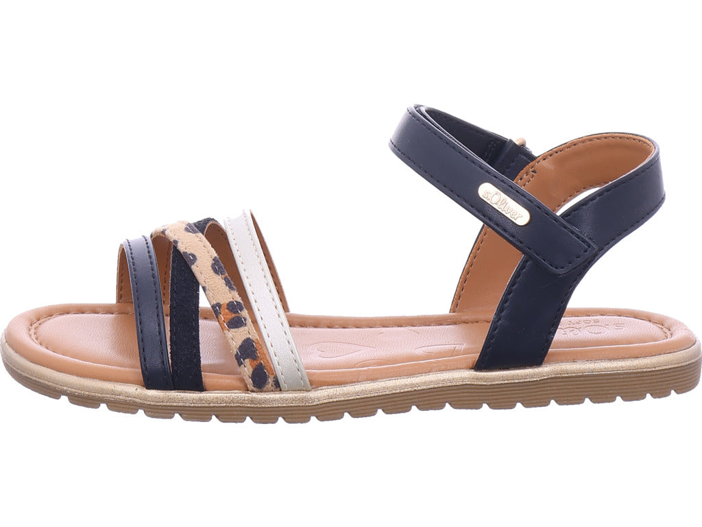 s.Oliver Mädchen Sandalette  in schwarz