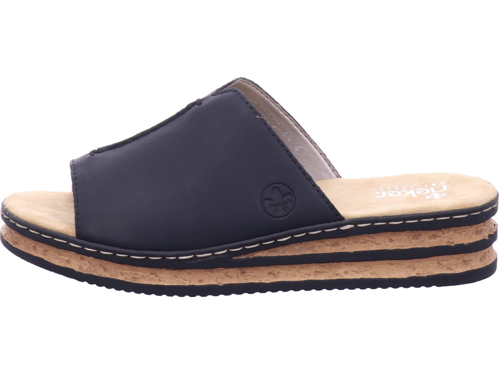 Rieker Damen Pantolette Fsk Damen Sandalen in schwarz