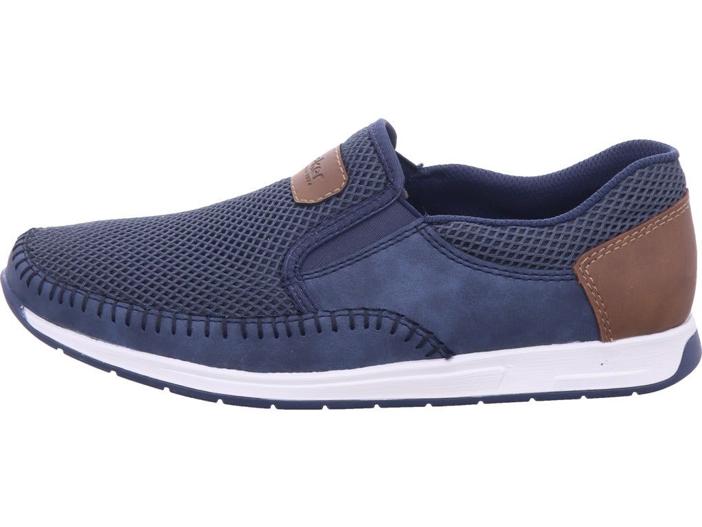 Rieker Herren Slipper Fsk Herren Halbschuhe in blau