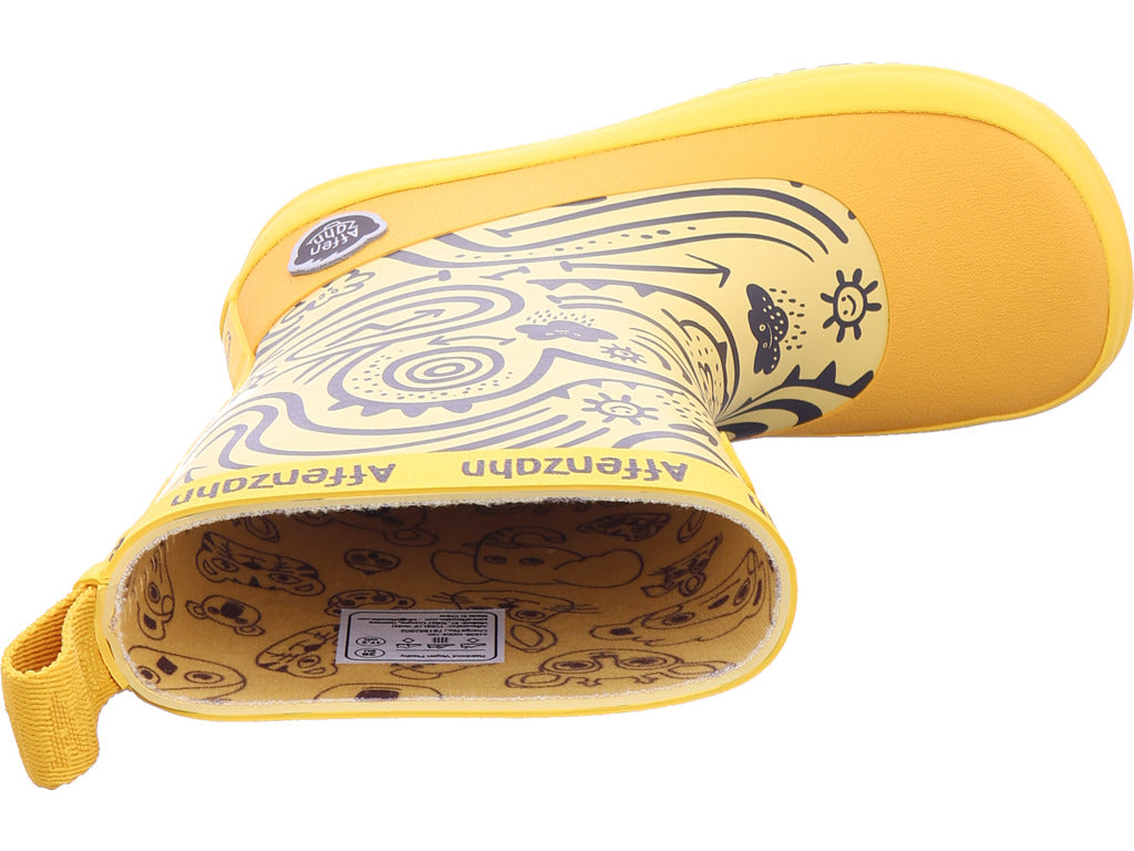 Affenzahn Jungen Gummistiefel Rainboot Vegan Plashy Tiger in gelb