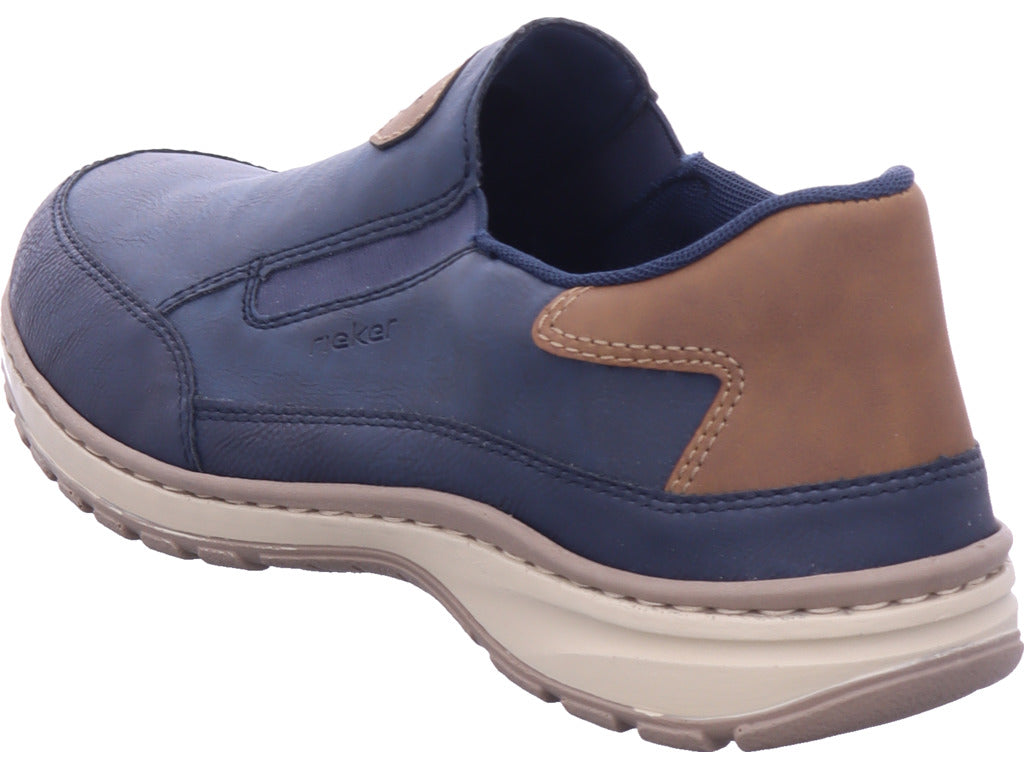 Rieker Herren Slipper Fsk Herren Halbschuhe in blau