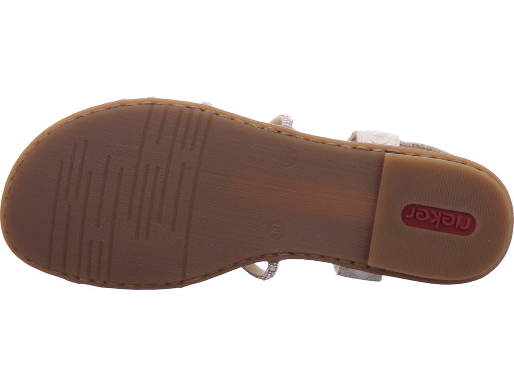 Rieker Damen Sandalette Fsk Damen Sandalen in beige