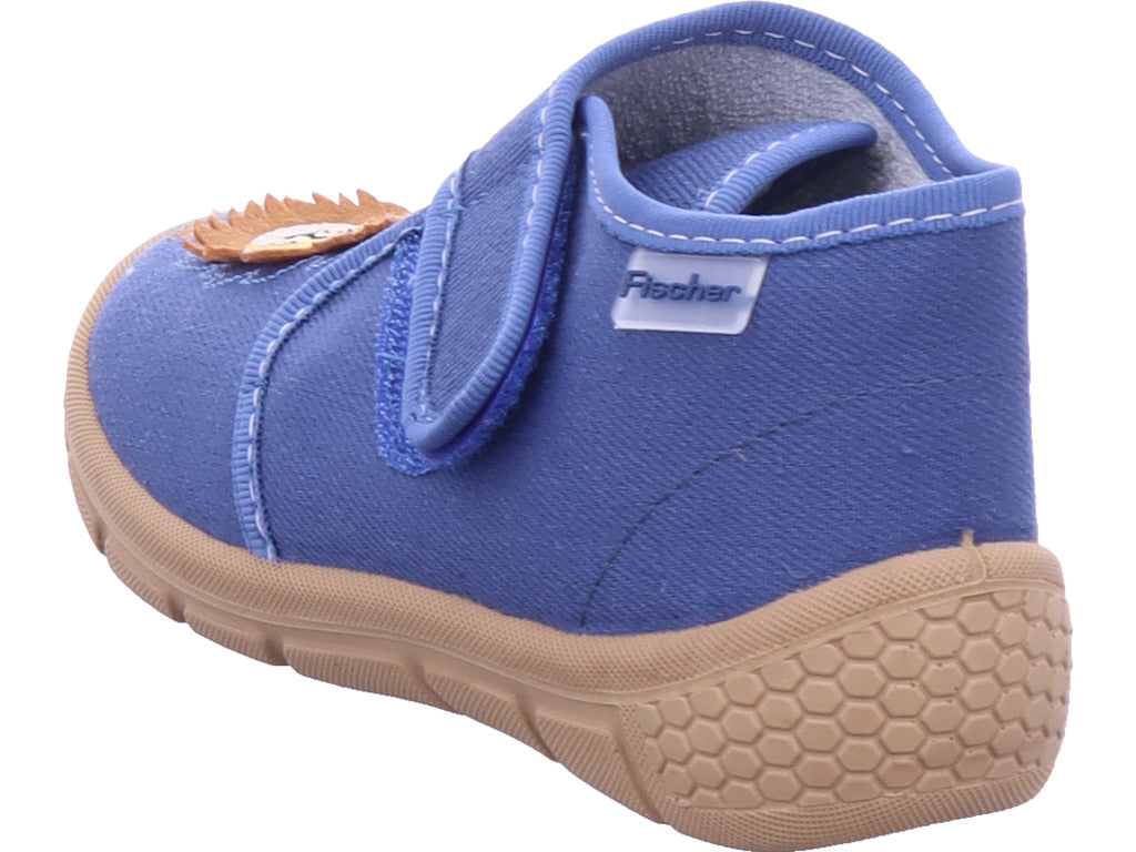 fischer Jungen Hausschuh Löwe in blau