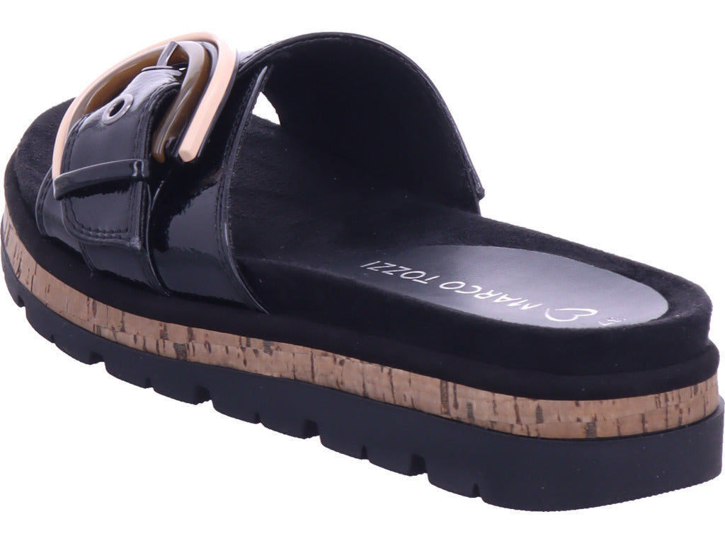 Marco Tozzi Damen Pantolette  in schwarz