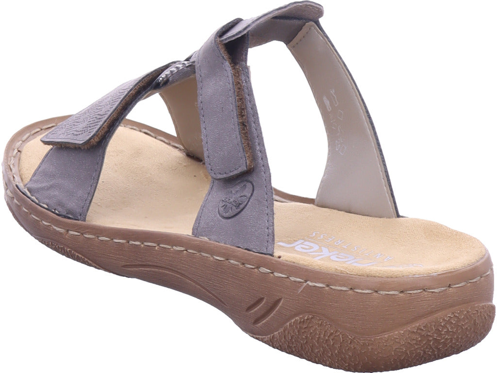 Rieker Damen Pantolette Fsk Damen Sandalen in grau