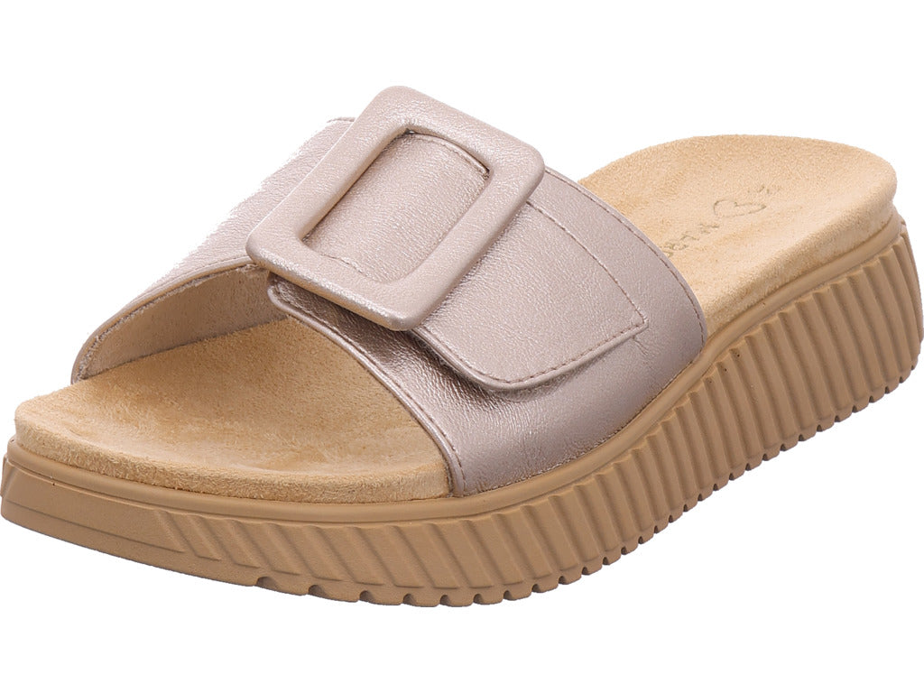 Marco Tozzi Damen Pantolette  in platin